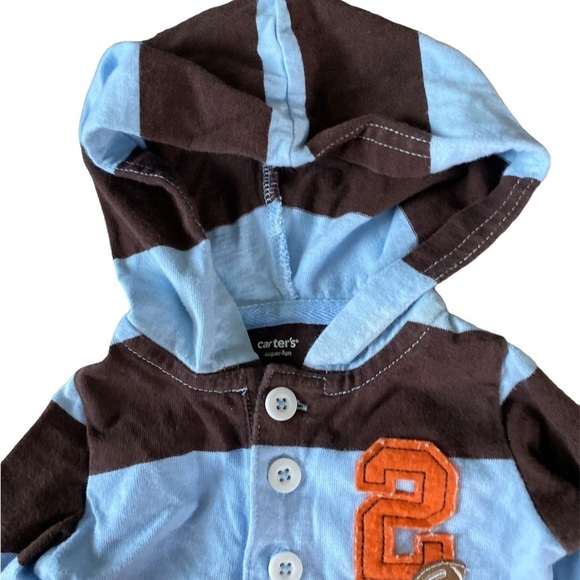Carters one piece long sleeve hood kangaroo pocket 3 month - Picture 3 of 4